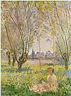 Claude Monet Woman Seated under the Willows painting